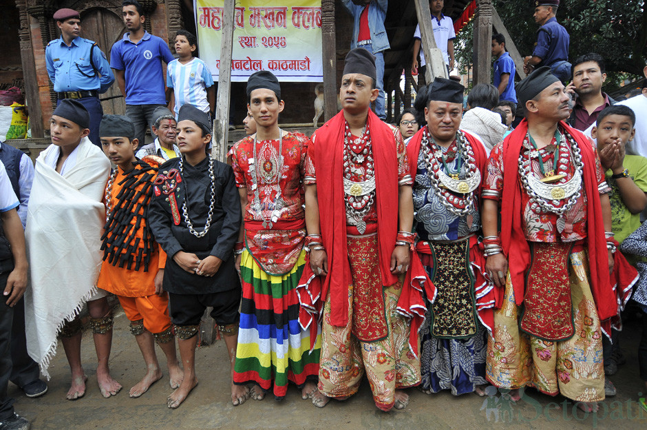 दी प्याखं: भनिने देवी नाचको दृश्य। तस्बिर: नारायण महर्जन/सेतोपाटी