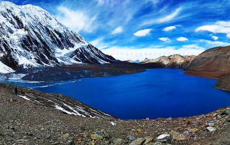 मनाङको तिलिचो ताल। तस्बिरः रिकेश महर्जन