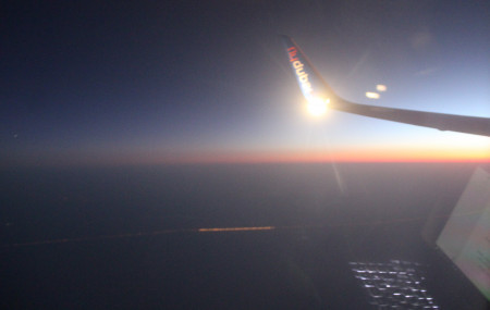 ४० हजार फिट माथिको उडानमा। तस्बिरः सुरज सुवेदी