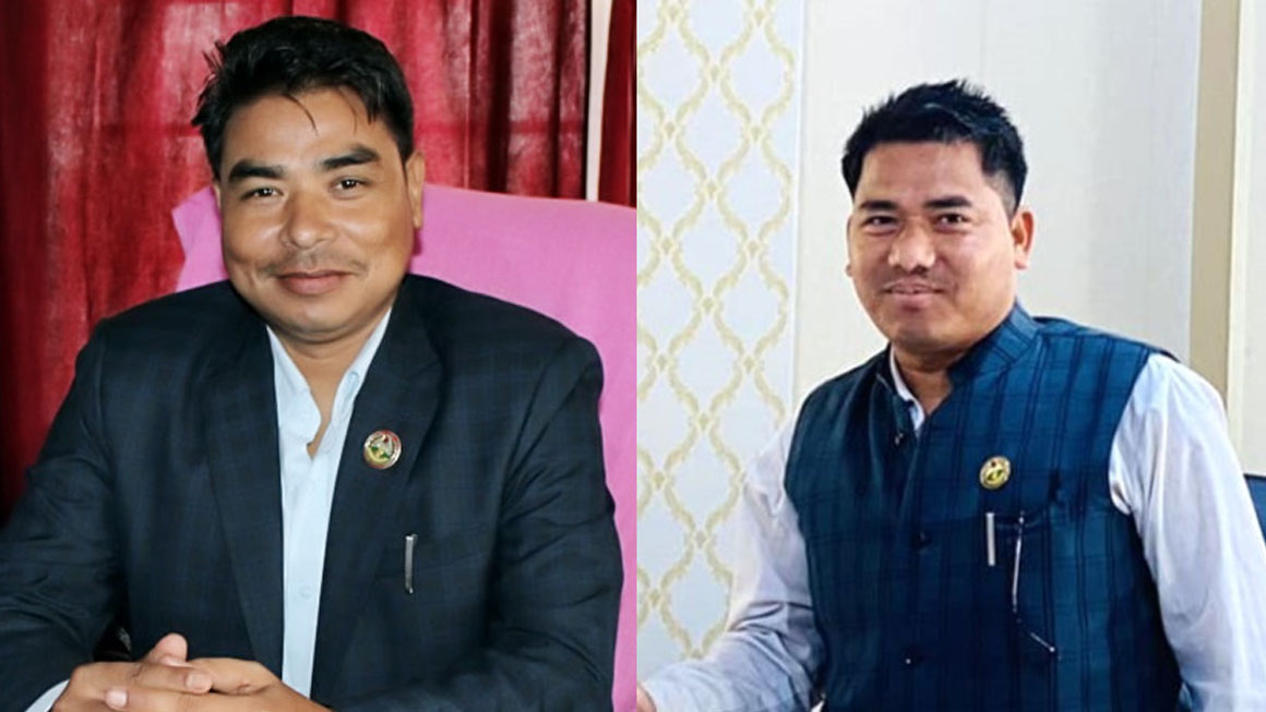 बायाँबाट सांसद कैलाश चौधरी र संसदीय दलका नेता घनश्याम चौधरी।