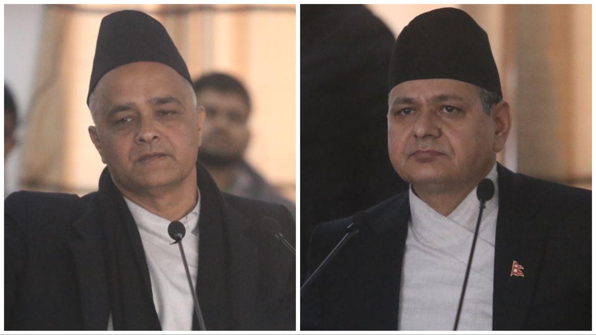 सुनिल पोखरेल (बायाँ) र बालकृष्ण ढकाल (दायाँ)