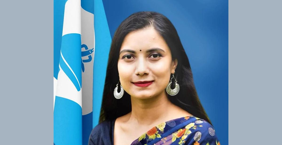 रास्वपा सांसद सोबिता गौतम। तस्बिर स्रोत: रास्वपाको वेबसाइटबाट।